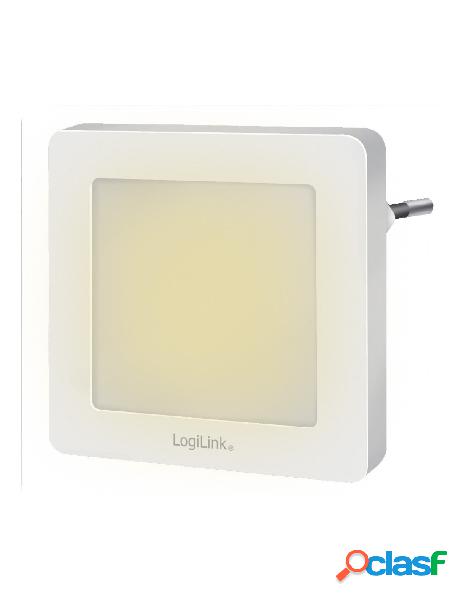 Logilink - luce notturna led quadrata con sensore