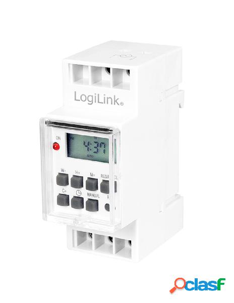 Logilink - timer digitale per montaggio su guida din