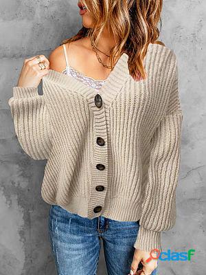 Loose Casual Single Breasted Sweater Cardigan