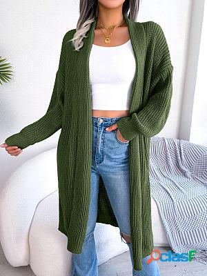 Loose Casual Solid Color Sweater Cardigan