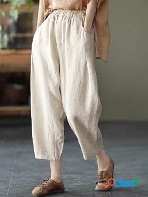 Loose Panel Solid Color Pants