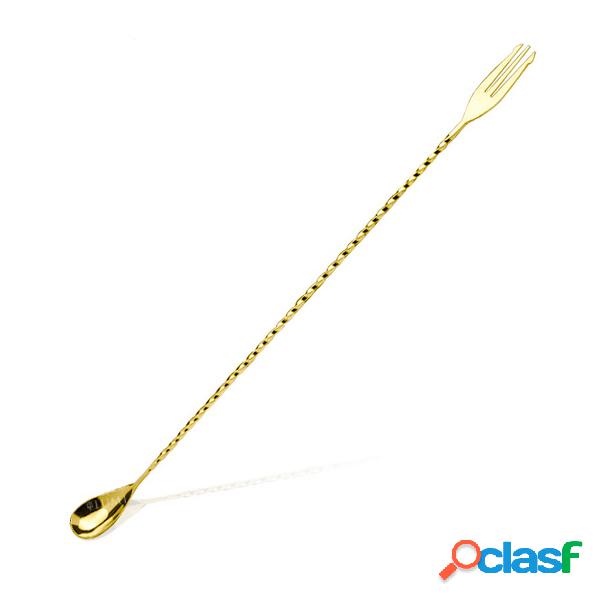 Lumian Trident Bar Spoon Cucchiaio Mescolatore 40 cm Oro