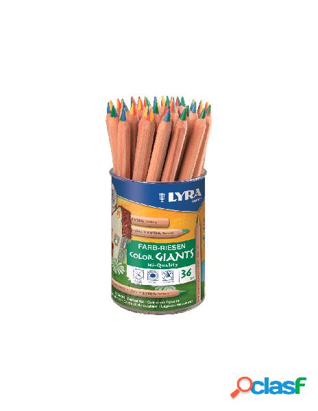 Lyra color giant matita 4 colori - barattolo da 36 pezzi