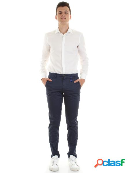 MANUEL RITZ pantaloni eleganti da uomo BLU