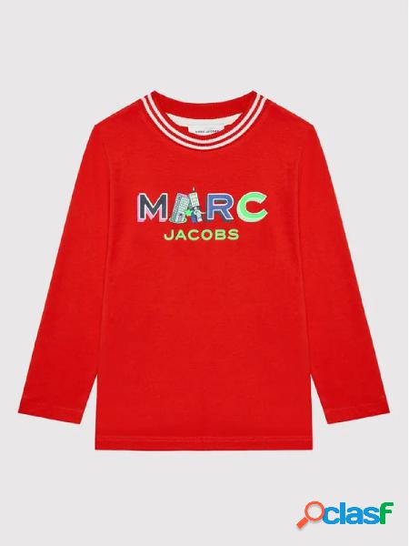 MARC JACOBS T-shirt manica lunga in cotone Rosso