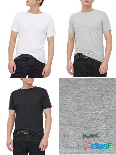 MICHAEL KORS Set 3 T-shirt girocollo in cotone