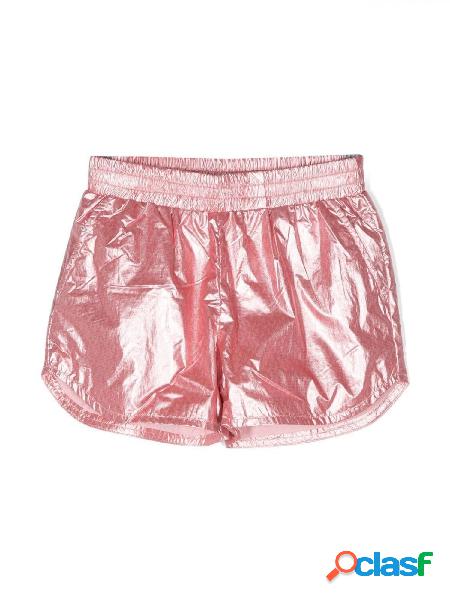 MICHAEL KORS Shorts con logo all over effetto laminato Rosa