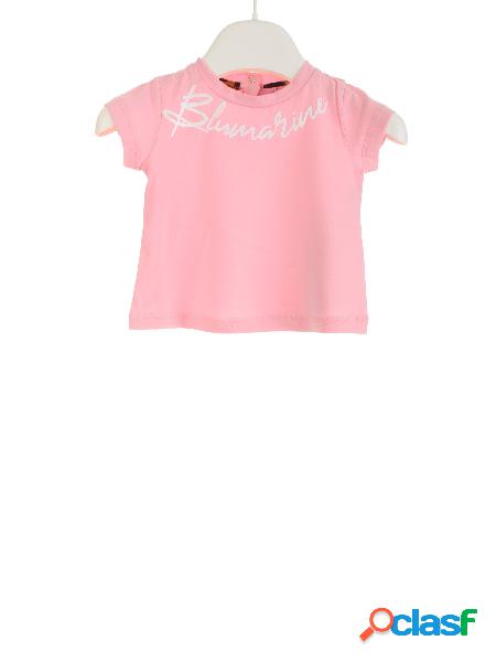 MISS BLUMARINE T-shirt HNY BASIC con logo ROSA