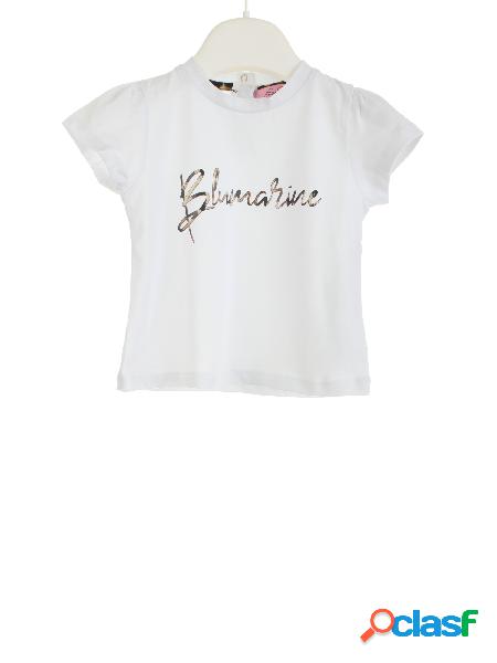 MISS BLUMARINE T-shirt HNY con logo animalier BIANCO