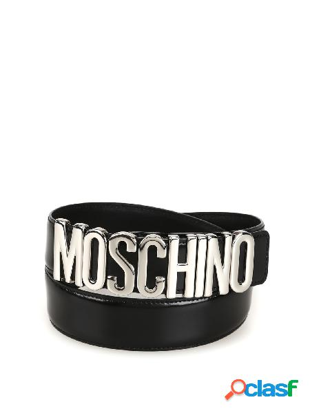 MOSCHINO CINTURA DONNA A801280071555 PELLE NERO