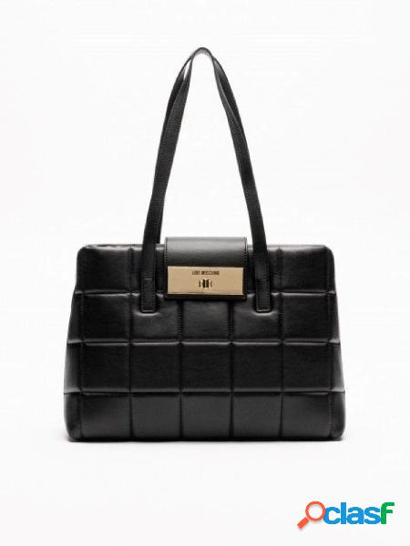 MOSCHINO LOVE Borsa a spalla trapuntata NERO