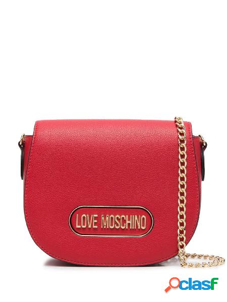 MOSCHINO LOVE Borsa a tracolla con logo Rosso