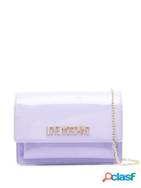 MOSCHINO LOVE Borsa a tracolla in vernice Lilla