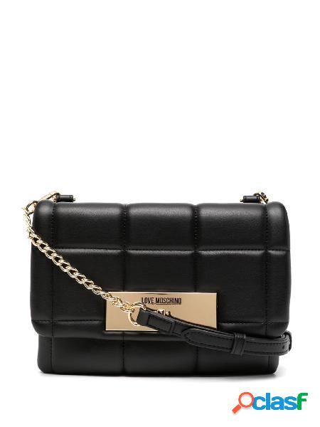 MOSCHINO LOVE Borsa a tracolla trapuntata con placca logata