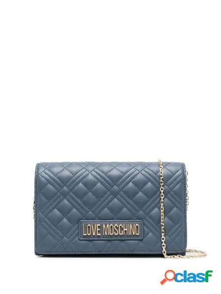 MOSCHINO LOVE Borsa a tracolla trapuntata con tracolla BLU