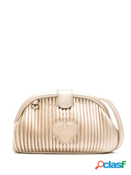 MOSCHINO LOVE Borsa in ecopelle plissettata Oro