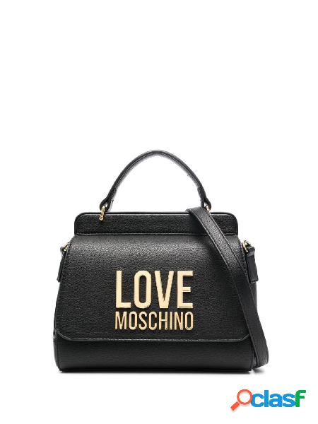 MOSCHINO LOVE Borsa in pelle sintetica con logo Nero