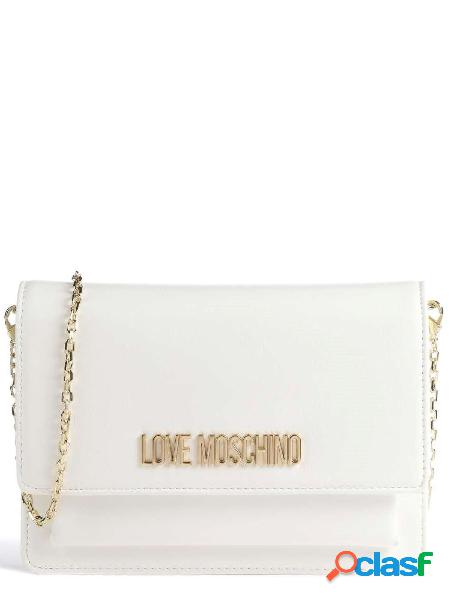 MOSCHINO LOVE Borsa in similpelle con tracolla Avorio