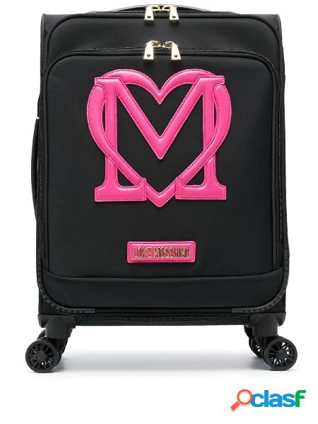 MOSCHINO LOVE Trolley con maxi logo Nero/Rosa