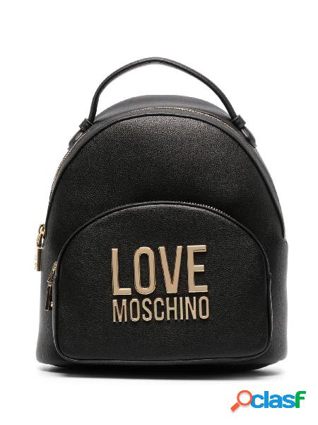 MOSCHINO LOVE Zaino in ecopelle martellata Nero