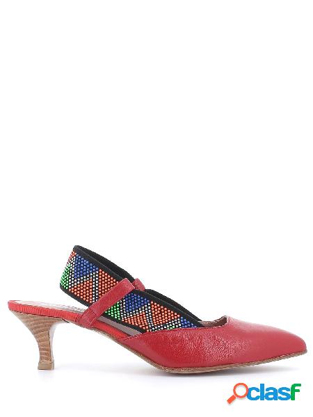 Made In Italy Sandali in pelle a punta chiusa con fasscia