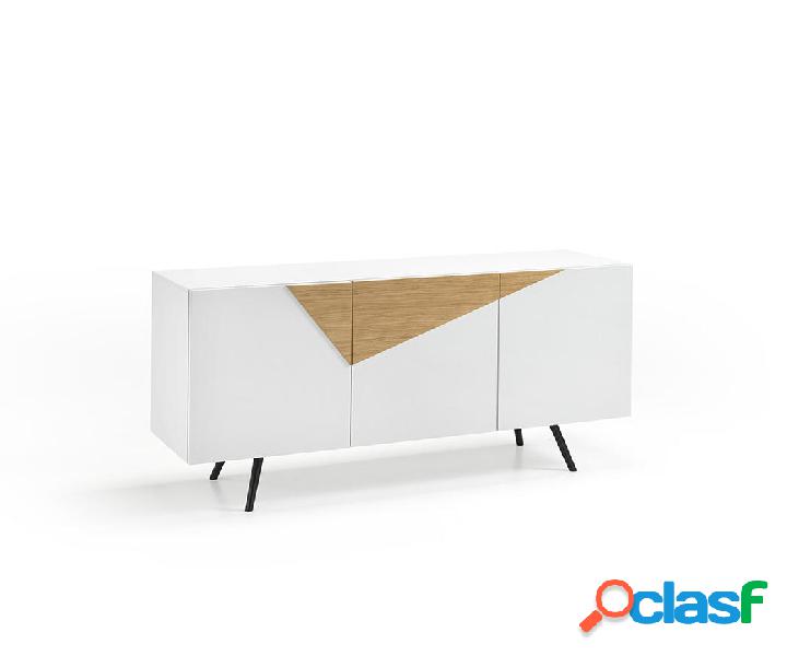 Madia design 3 ante moderna in legno cm 180x50x85h - vari