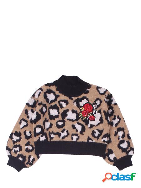 Maglia Bambina JOHN RICHMOND Leopard Sweater sulleki