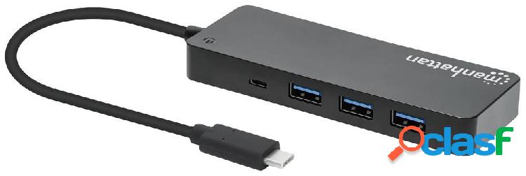 Manhattan 168410 Hub USB 3.0 Nero