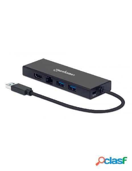 Manhattan - adattatore superspeed usb multiporta doppio