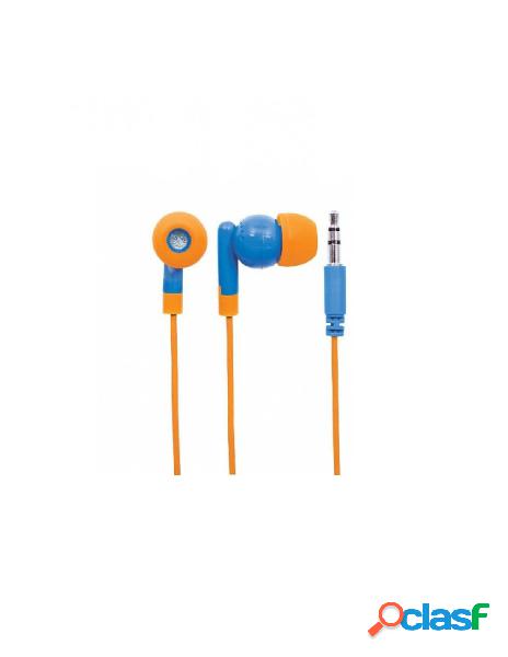Manhattan - auricolari pop in-ear blu e arancione