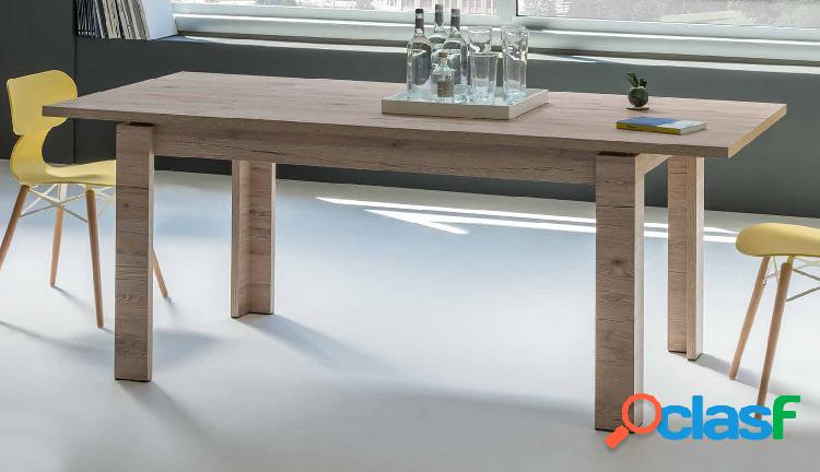 Maridal - Tavolo da pranzo allungabile moderno in legno -