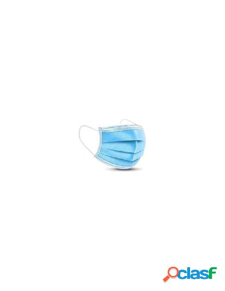 Mascherina protezione medical parma fm001 bianco e azzurro