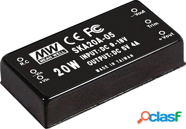 Mean Well SKA20B-05 Convertitore DC/DC 20 W Num. uscite: 1 x