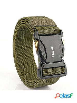 Men's Tactical Quick Release Buckle Stretch Nylon Braided