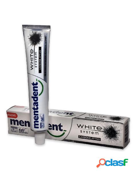 Mentadent white system dentifricio carbone attivo 75ml