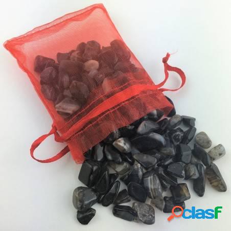 Minerali agata nera burattati sacchetto 100 grammi