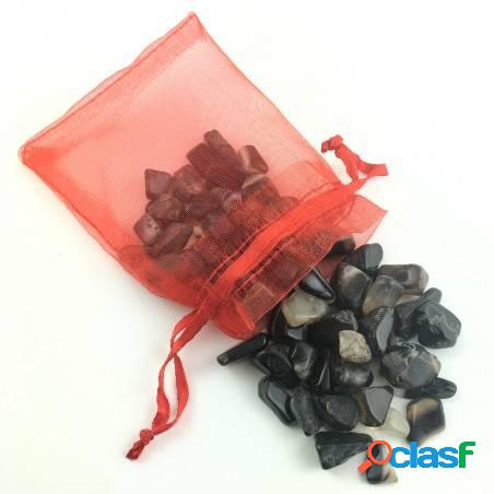 Minerali agata nera burattati sacchetto 50 grammi