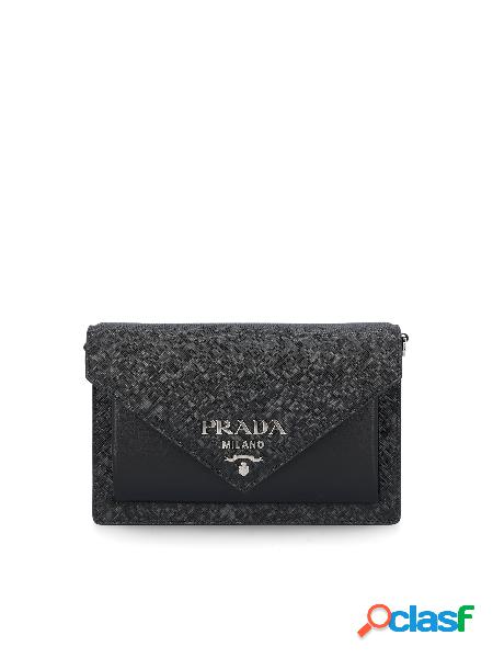Mini borsa envelope in Saffiano