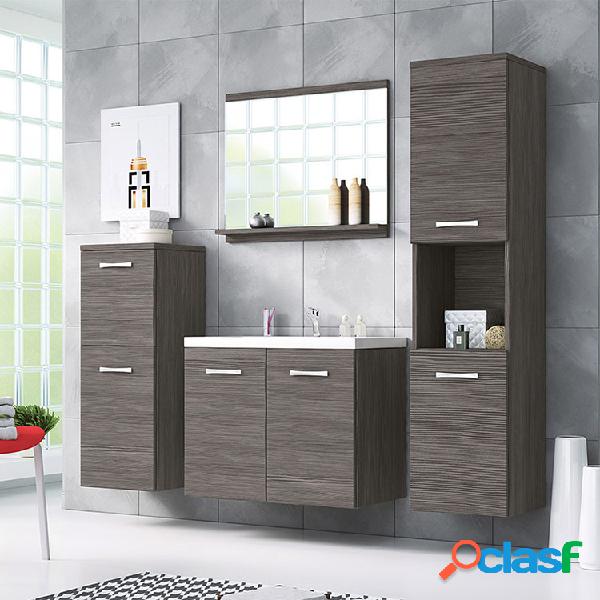 Mobile bagno sospeso con specchio 140x133cm tortora Loretta