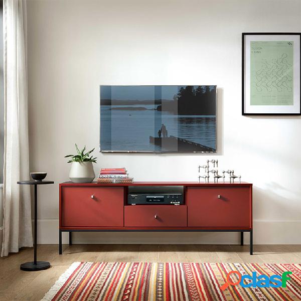 Mobile porta tv design 154x56cm rosso 2 ante Glory