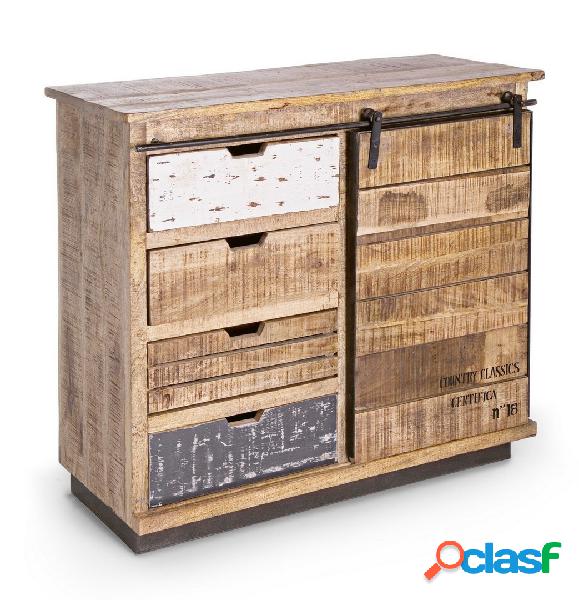 Mobile soggiorno credenza con anta e cassetti stile