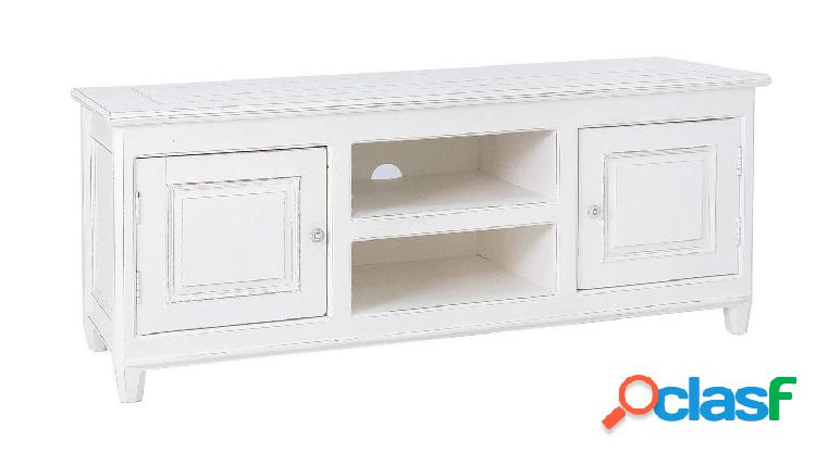 Mobile soggiorno porta tv in legno massello bianco design