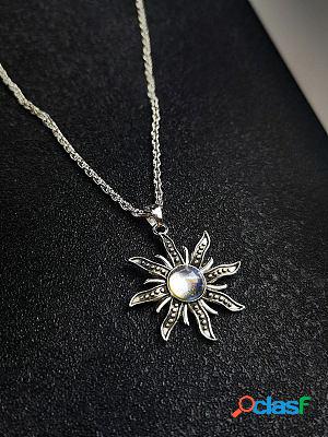 Moonstone Sunflower Necklace