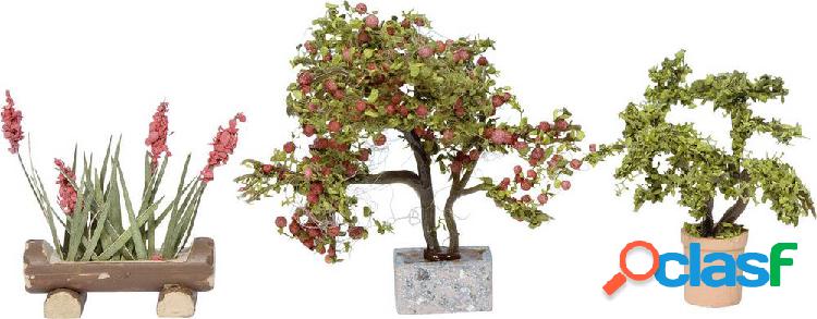 NOCH 14020 scala H0 KIT dal 3 pz. Piante ornamentali in vasi