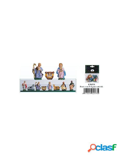 Nativita cm 04 te set 8 pezzi
