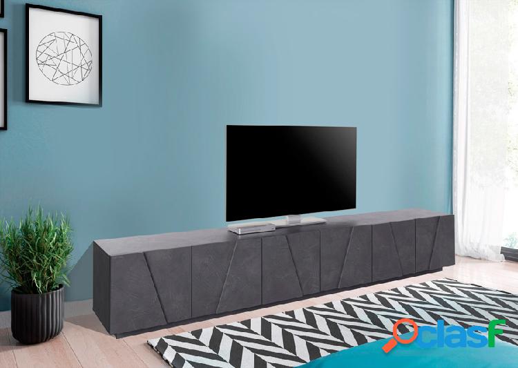 Nerone - Mobile porta tv design moderno in legno 6 ante cm