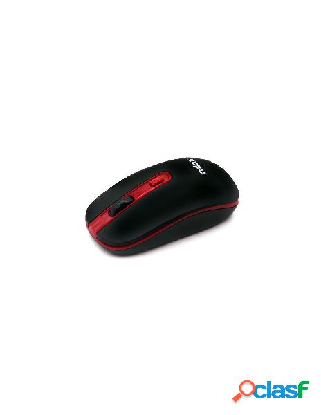 Nilox mouse wireless 1000 dpi nxmowi2002 black and red