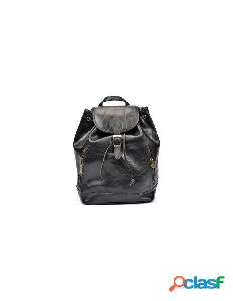 No brand - renata corsi zaino in pelle nero 32x36x14 cm