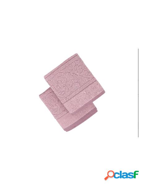 No brand - set 2 asciugamani rosa cipria