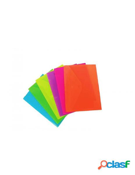 Nobrand - buste portadocumenti fluo con bottone 24x12 cm 6